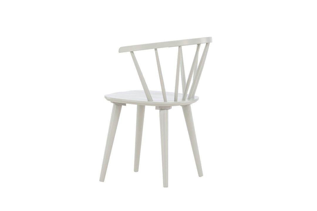 Venture Home Bobby Dining Chair 2-pack - Light grey / Light grey Solid Rubber Wood