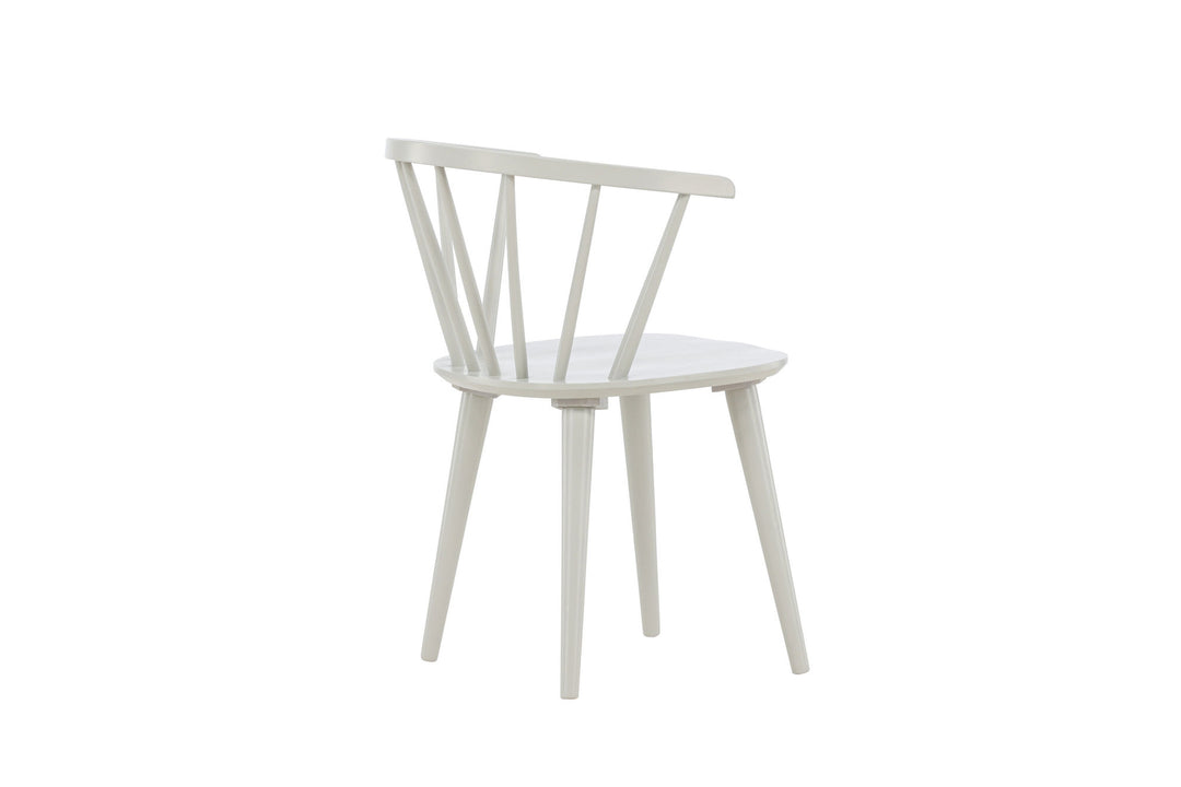 Venture Home Bobby Dining Chair 2-pack - Light grey / Light grey Solid Rubber Wood