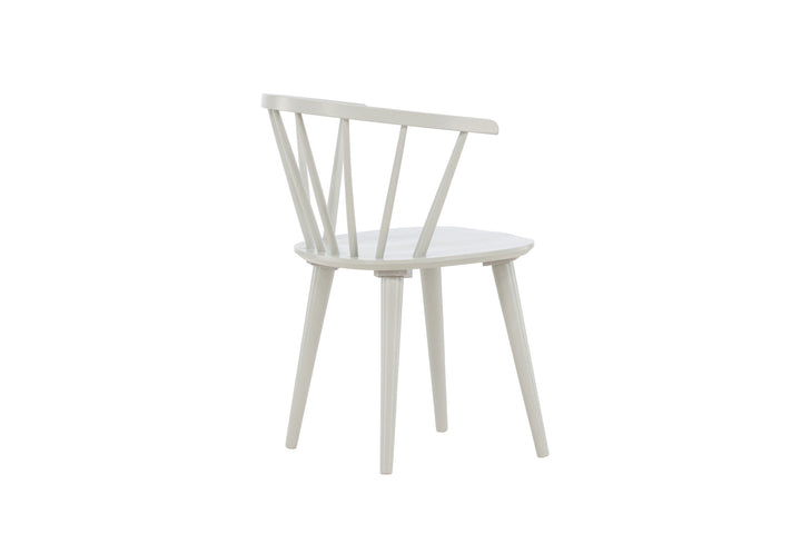 Venture Home Bobby Dining Chair 2-pack - Light grey / Light grey Solid Rubber Wood