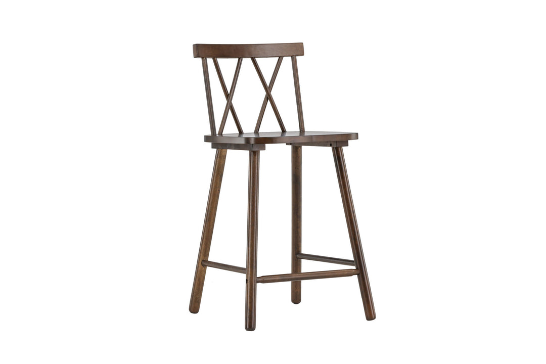 Vind Mollöström Bar Chair 2-pack - Mocca / Walnut Wood