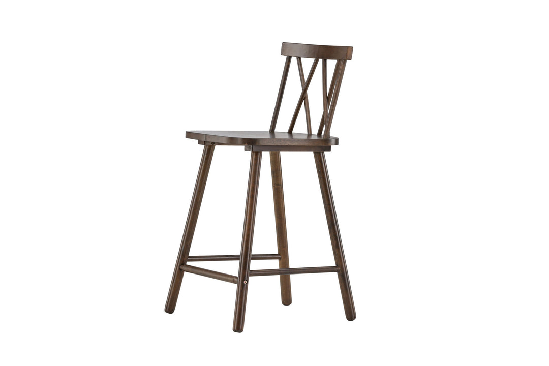 Vind Mollöström Bar Chair 2-pack - Mocca / Walnut Wood