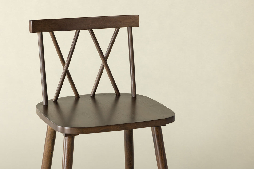 Vind Mollöström Bar Chair 2-pack - Mocca / Walnut Wood