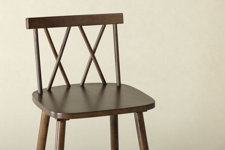 Vind Mollöström Bar Chair 2-pack - Mocca / Walnut Wood