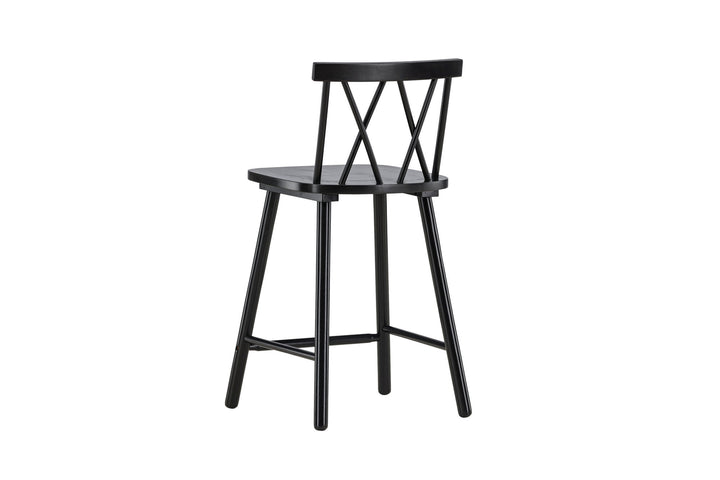 Vind Mollöström Bar Chair 2-pack - Black / Black Wood