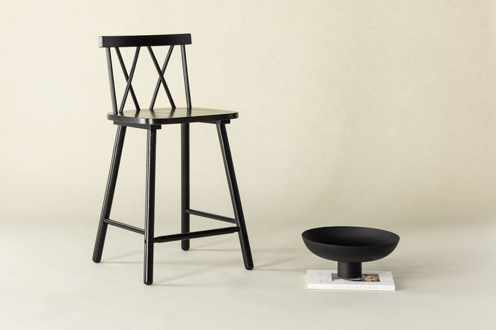 Vind Mollöström Bar Chair 2-pack - Black / Black Wood