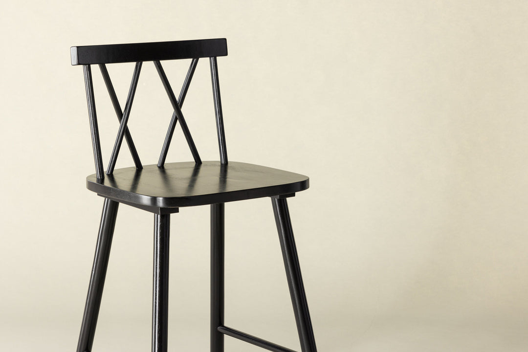 Vind Mollöström Bar Chair 2-pack - Black / Black Wood