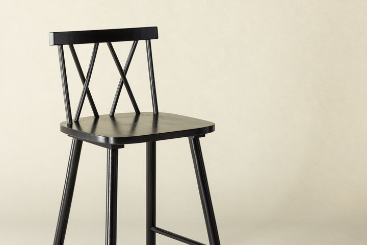 Vind Mollöström Bar Chair 2-pack - Black / Black Wood