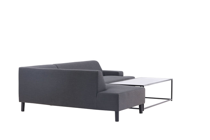 Venture Home Mecka Corner Sofa set with table / Dark Grey