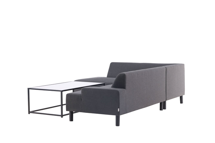 Venture Home Mecka Corner Sofa set with table / Dark Grey