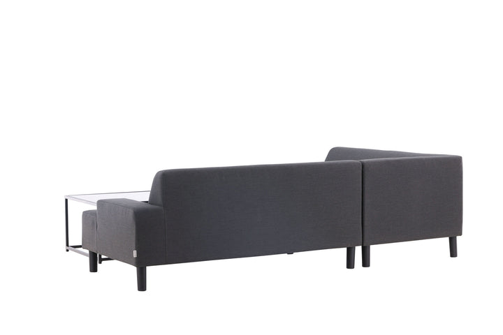 Venture Home Mecka Corner Sofa set with table / Dark Grey