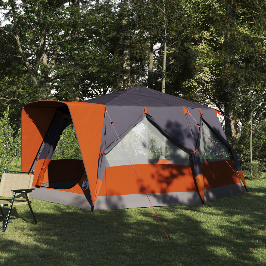 Teltehus til 7 personer Grå og orange 400 x 350 x 212 cm
