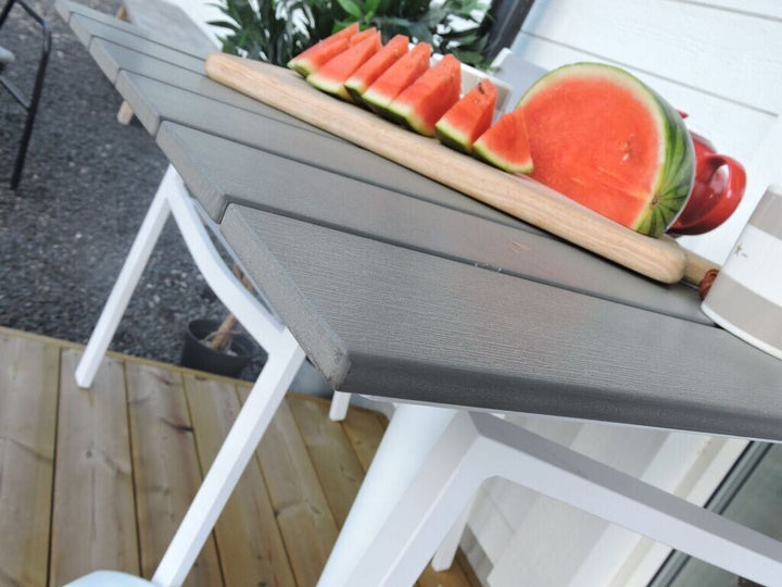 Venture Home Colorado - Cafébord - 70*70 - Matt Vit / Grå Aintwood+Copacabana Arm Chair (stac