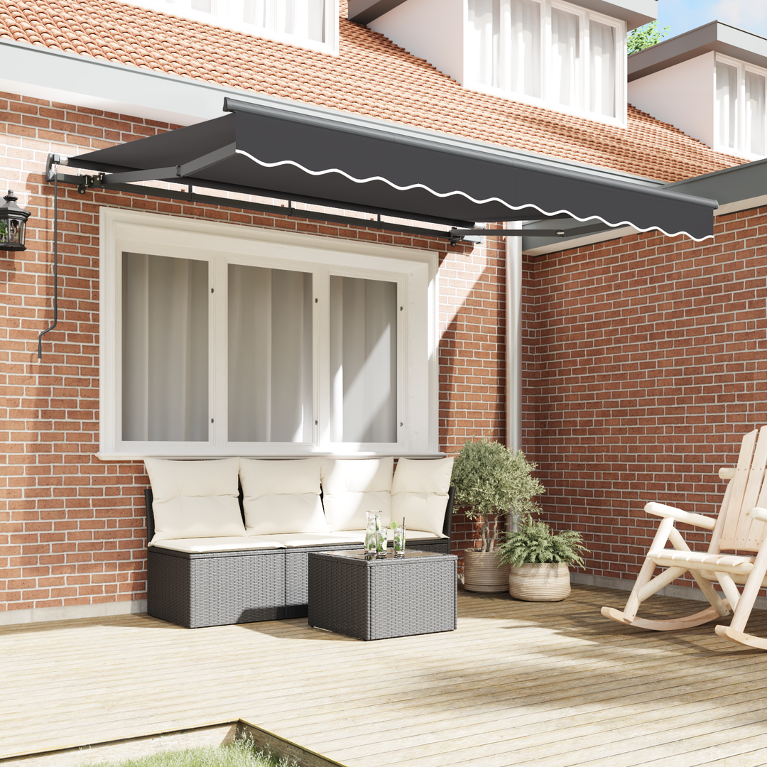 Utrækkelig Markise Antracit 250 x 200 cm Stof