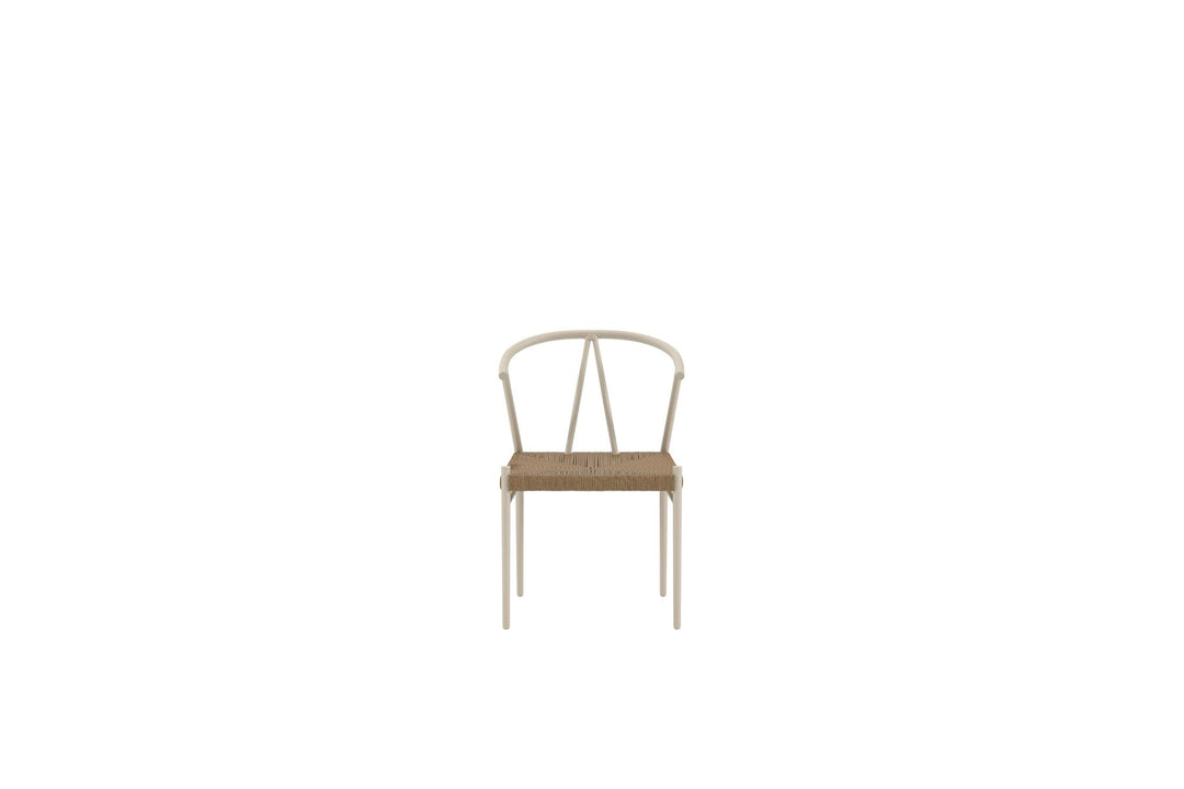 Venture Home Alfons Spisebordsstol - Beige Pulverlakering / Naturlig rotting