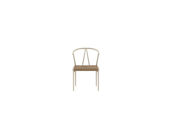 Venture Home Alfons Spisebordsstol - Beige Pulverlakering / Naturlig rotting