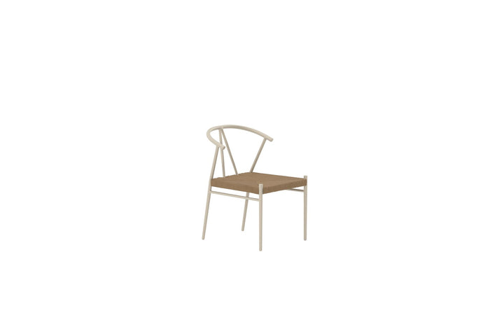 Venture Home Alfons Spisebordsstol - Beige Pulverlakering / Naturlig rotting