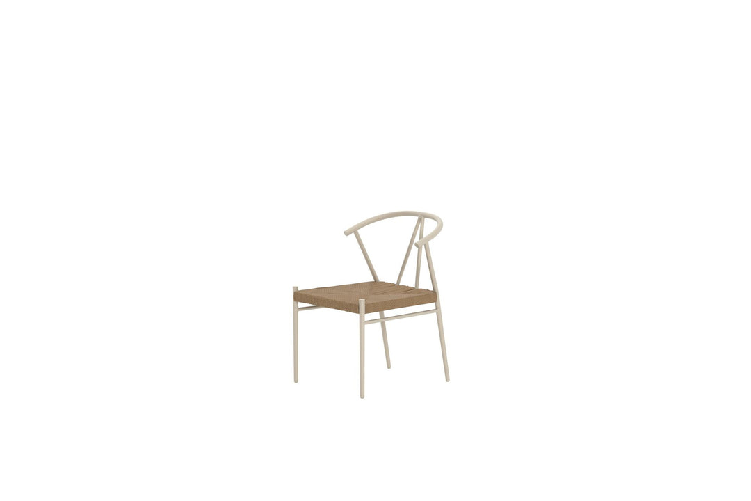 Venture Home Alfons Spisebordsstol - Beige Pulverlakering / Naturlig rotting