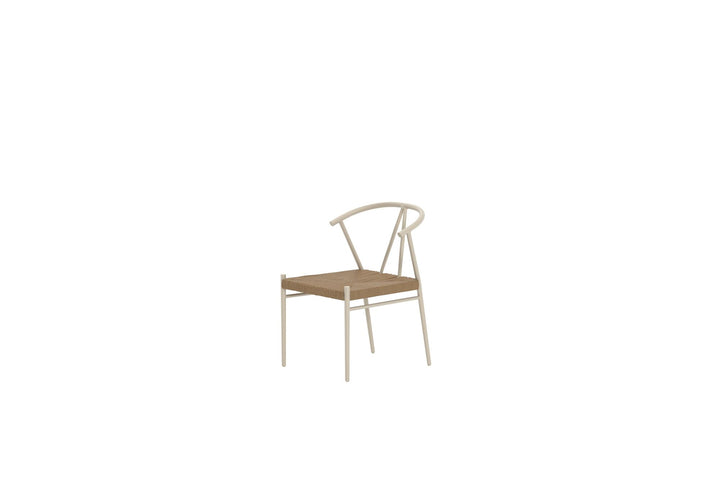 Venture Home Alfons Spisebordsstol - Beige Pulverlakering / Naturlig rotting