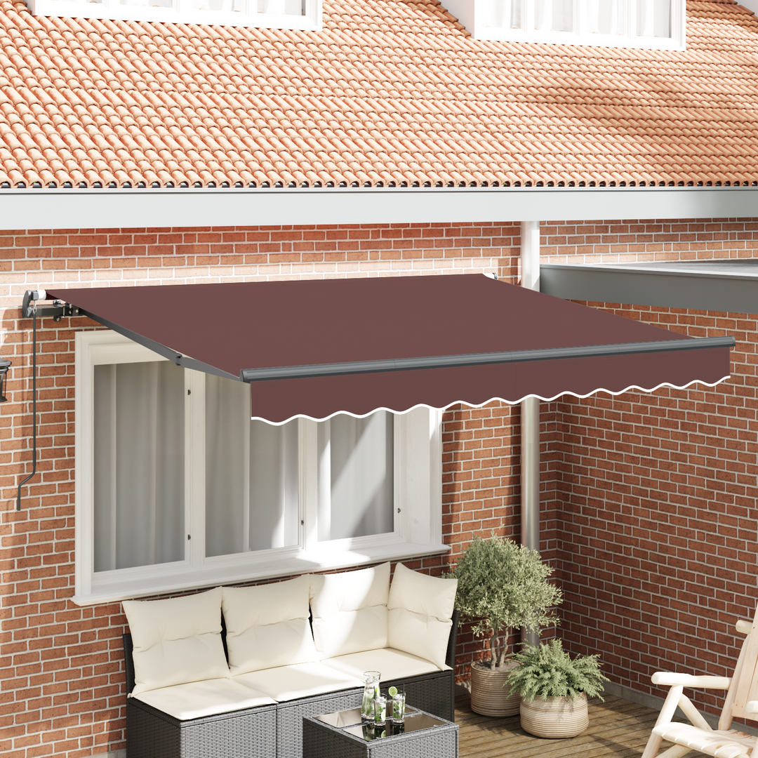 Utrækkelig Markise Brun 350 x 200 cm Stof