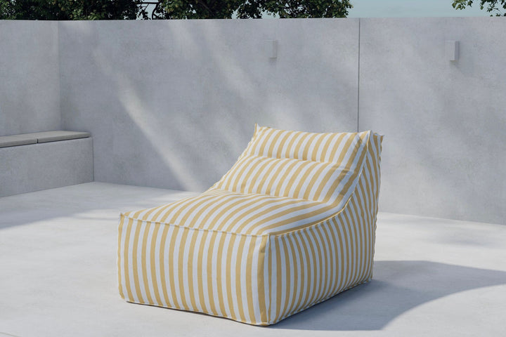 Venture Home Redang Relaxbag Stof - Hvid/ Gul Stribet / 118*94*83