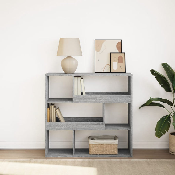 bogreol/rumdeler 100x33x94,5 cm grå sonoma-eg