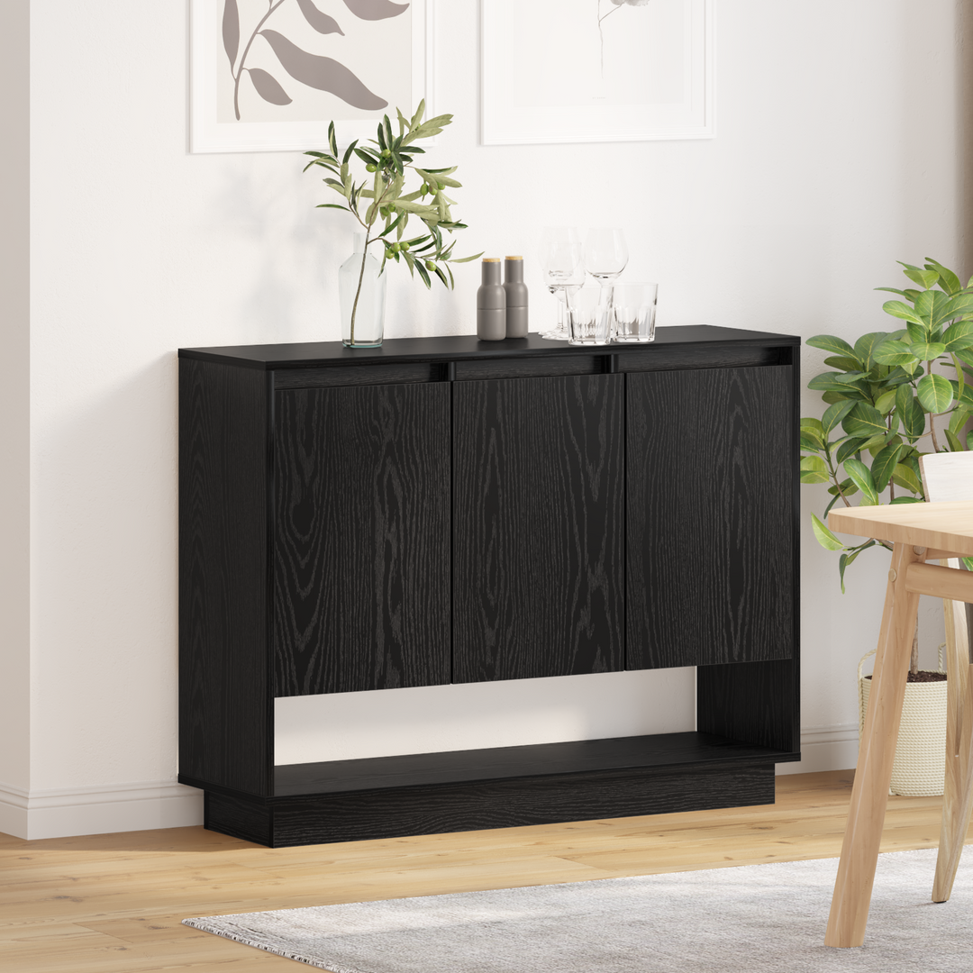 Sideboard Sort eg 97 x 29 x 75 cm Konstrueret træ
