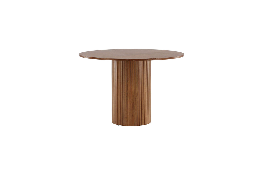 Venture Home Bianca Round Dining Table - Walnut / Walnut Veneer