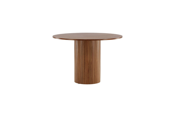 Venture Home Bianca Round Dining Table - Walnut / Walnut Veneer