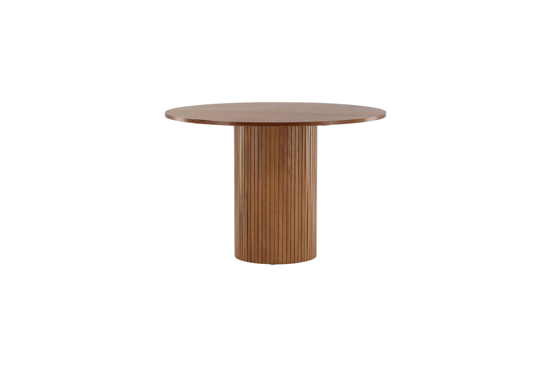 Venture Home Bianca Round Dining Table - Walnut / Walnut Veneer