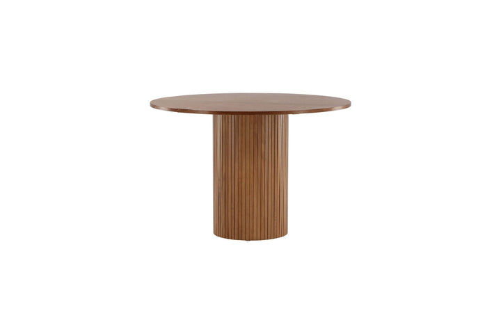 Venture Home Bianca Round Dining Table - Walnut / Walnut Veneer