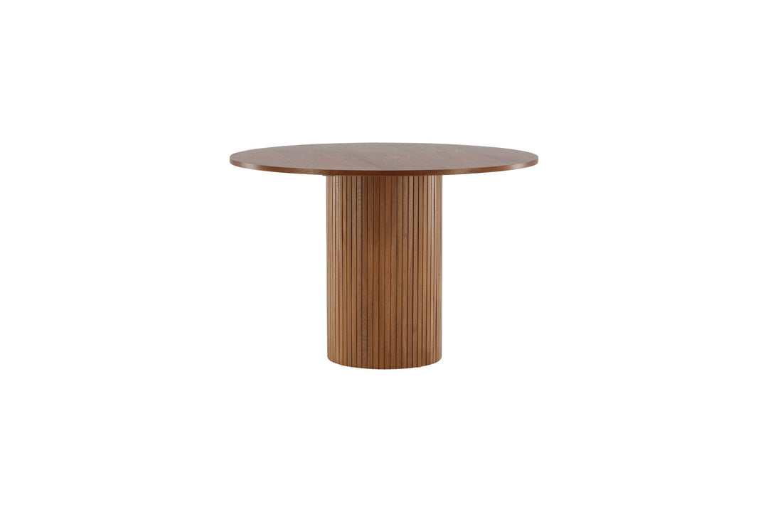 Venture Home Bianca Round Dining Table - Walnut / Walnut Veneer