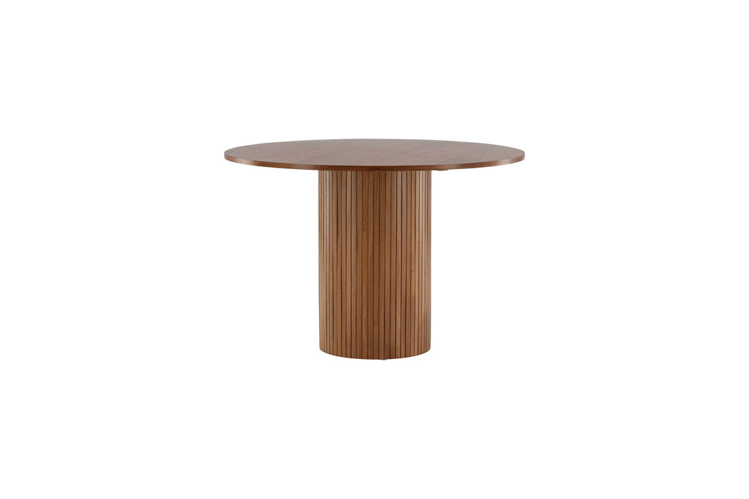 Venture Home Bianca Round Dining Table - Walnut / Walnut Veneer