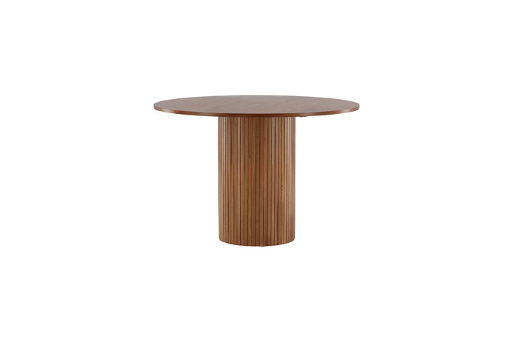 Venture Home Bianca Round Dining Table - Walnut / Walnut Veneer