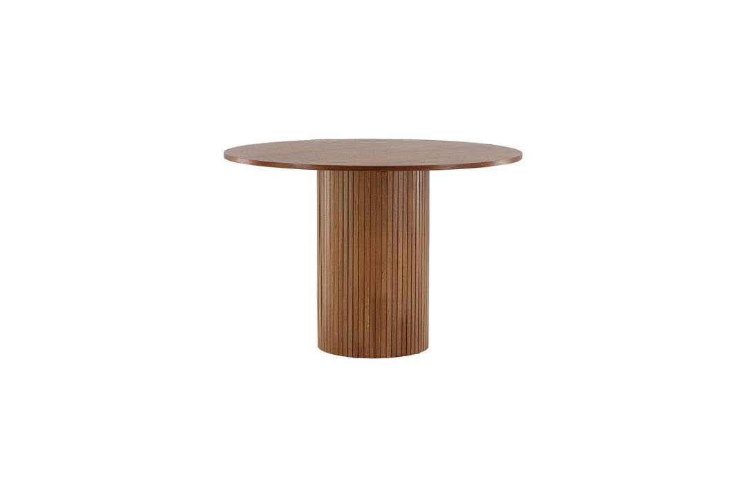 Venture Home Bianca Round Dining Table - Walnut / Walnut Veneer