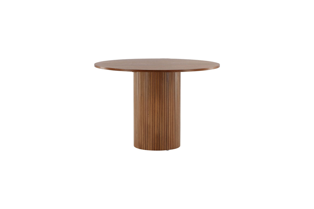 Venture Home Bianca Round Dining Table - Walnut / Walnut Veneer
