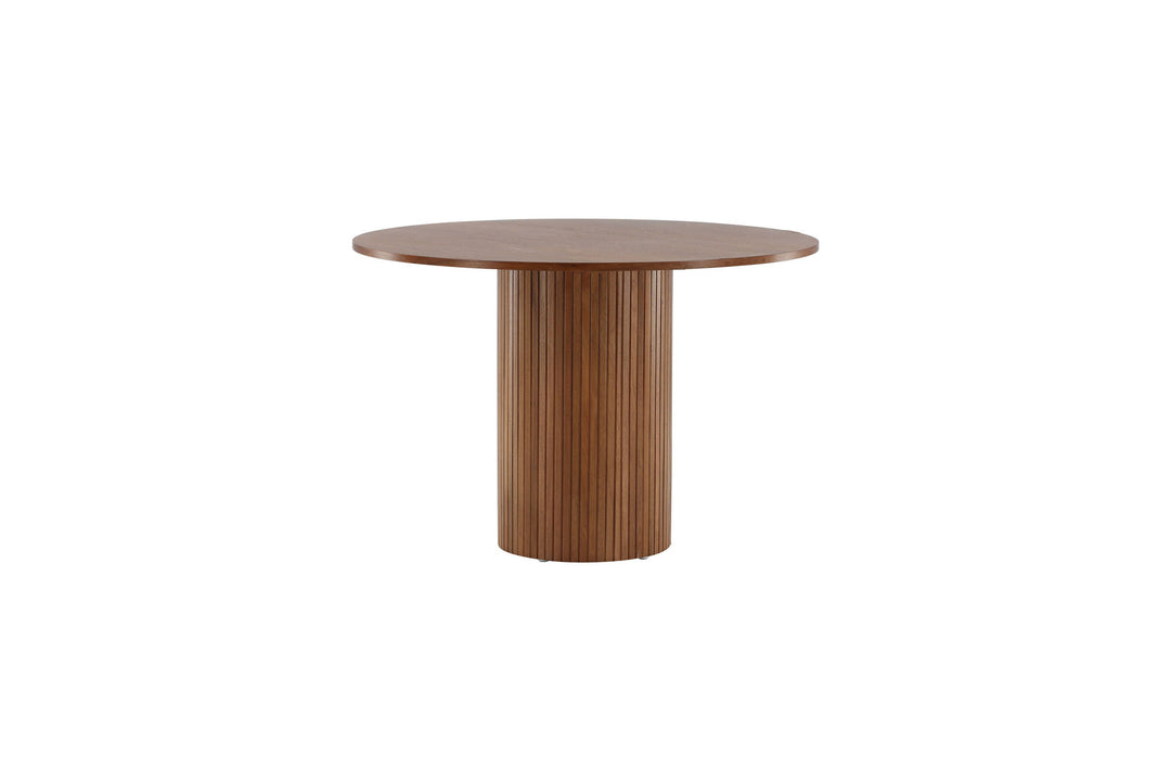 Venture Home Bianca Round Dining Table - Walnut / Walnut Veneer