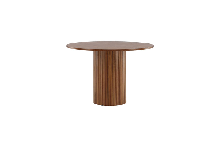 Venture Home Bianca Round Dining Table - Walnut / Walnut Veneer