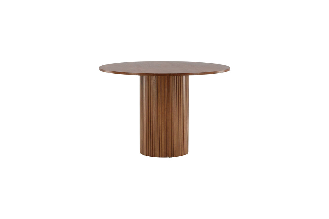 Venture Home Bianca Round Dining Table - Walnut / Walnut Veneer