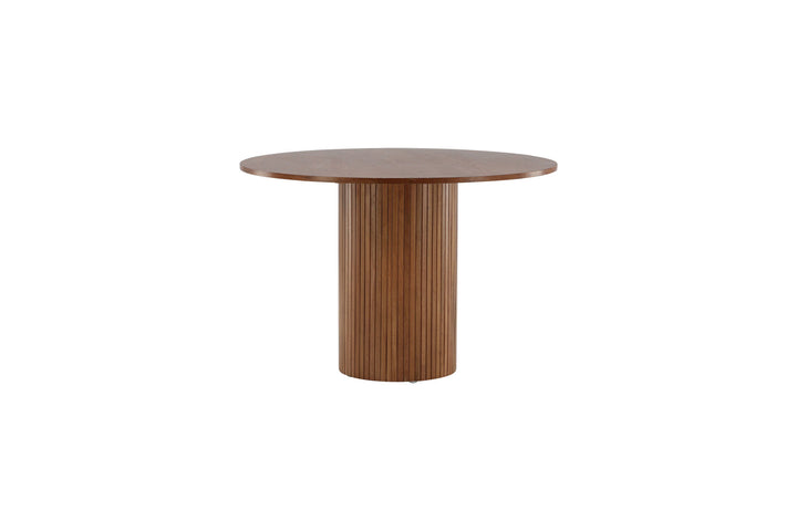 Venture Home Bianca Round Dining Table - Walnut / Walnut Veneer