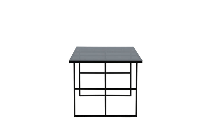 Venture Home Leif Dining Table - Black / Black smoked smoked Glass