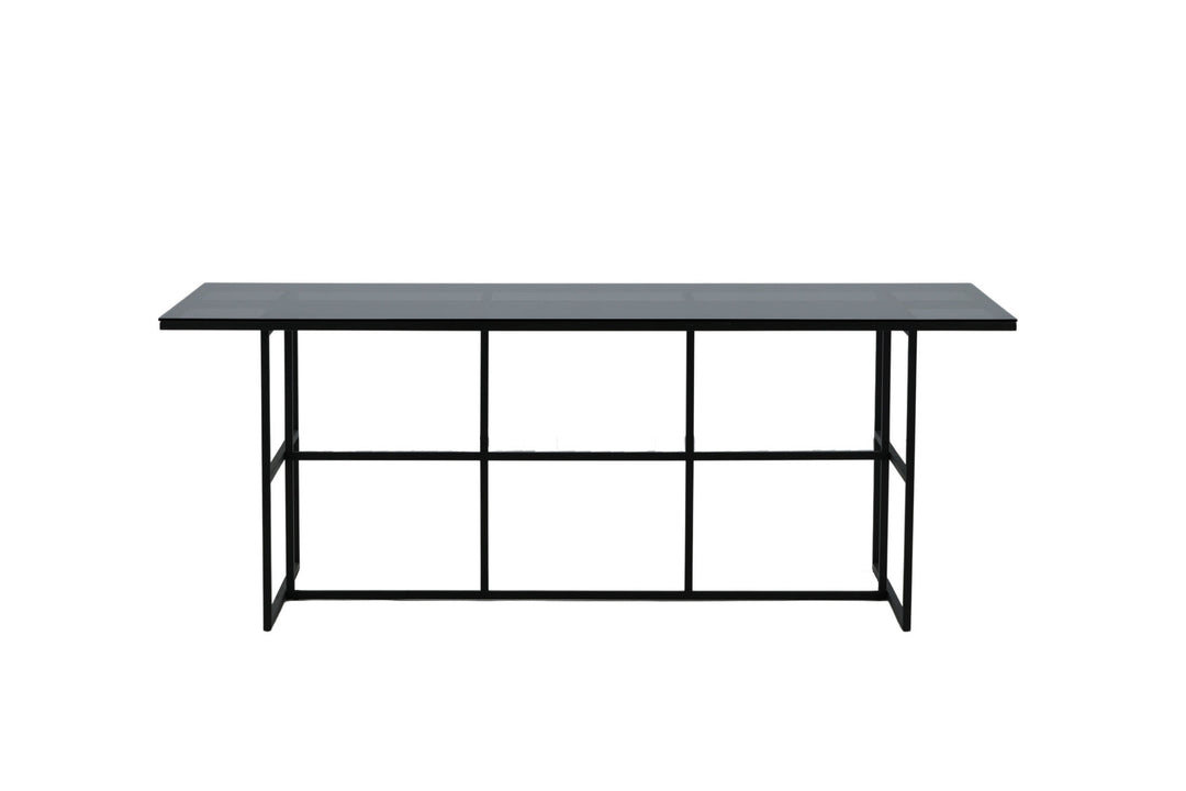 Venture Home Leif Dining Table - Black / Black smoked smoked Glass