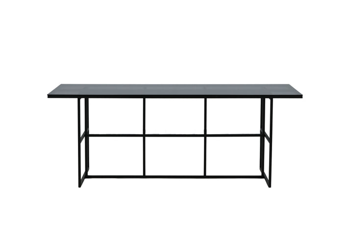 Venture Home Leif Dining Table - Black / Black smoked smoked Glass