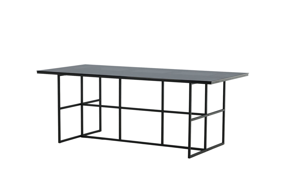 Venture Home Leif Dining Table - Black / Black smoked smoked Glass