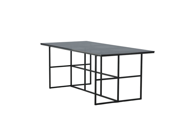 Venture Home Leif Dining Table - Black / Black smoked smoked Glass