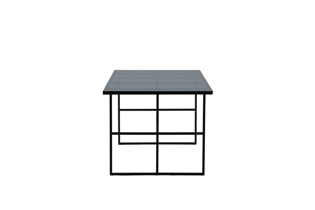 Venture Home Leif Dining Table - Black / Black smoked smoked Glass