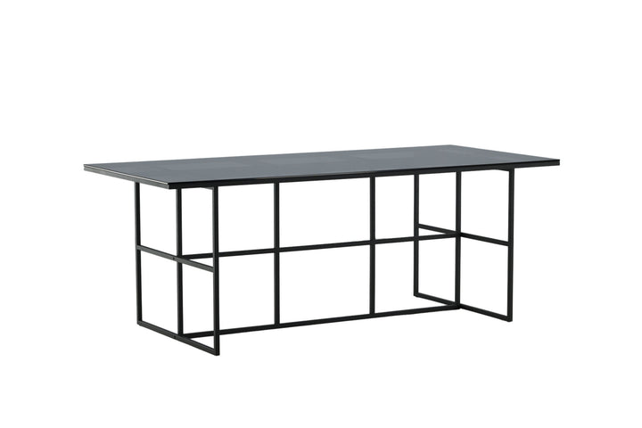 Venture Home Leif Dining Table - Black / Black smoked smoked Glass