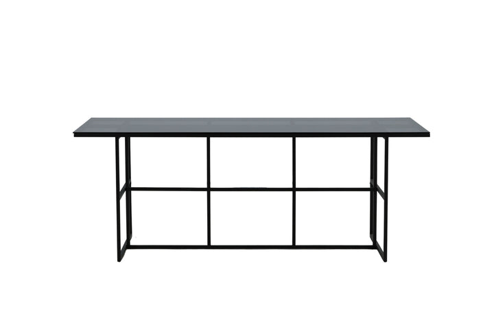 Venture Home Leif Dining Table - Black / Black smoked smoked Glass