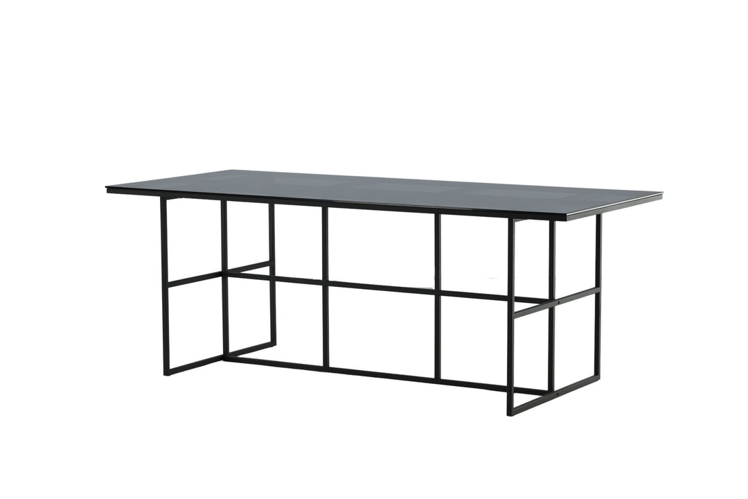Venture Home Leif Dining Table - Black / Black smoked smoked Glass