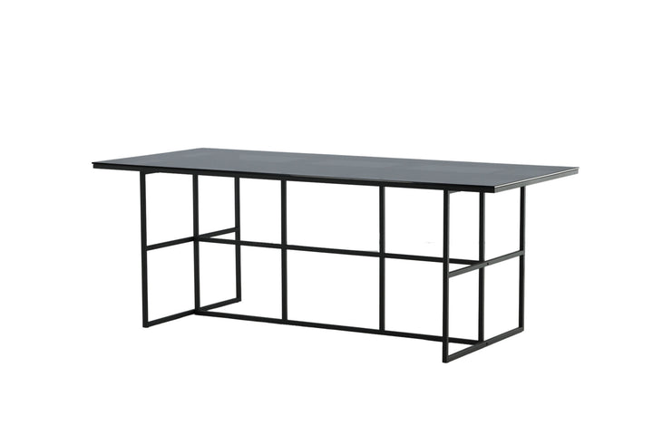 Venture Home Leif Dining Table - Black / Black smoked smoked Glass