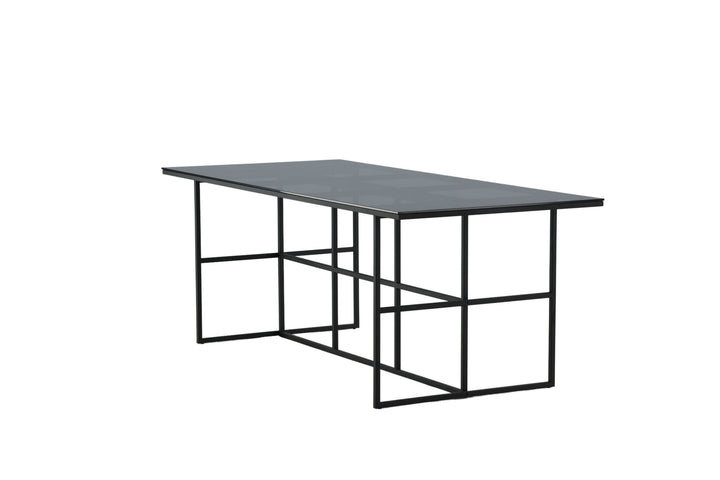 Venture Home Leif Dining Table - Black / Black smoked smoked Glass